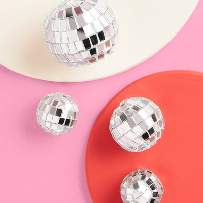 Disco + Iridescent Candle Cake Topper - candles + disco ball cake toppers