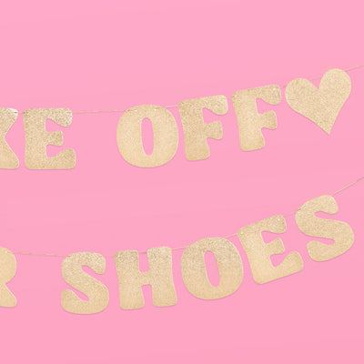 Housewarming Banner - champagne glitter banner