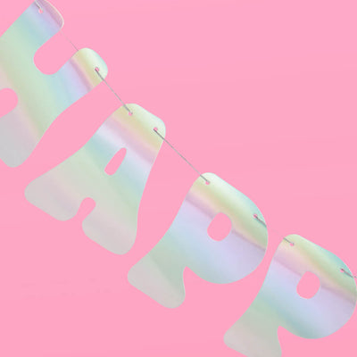 HBD Banner - iridescent foil banner