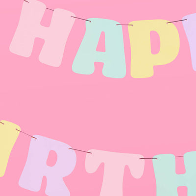 Pastel Party Banner - matte pastel banner