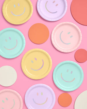 Smiley Setting Pack - plates, napkins + coasters