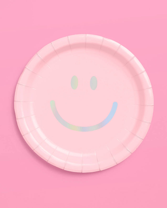 thumbnail image 2 of Happy Smiley Paper Plates - 24 Pk, 9 | Pastel Jordan 2 of 9