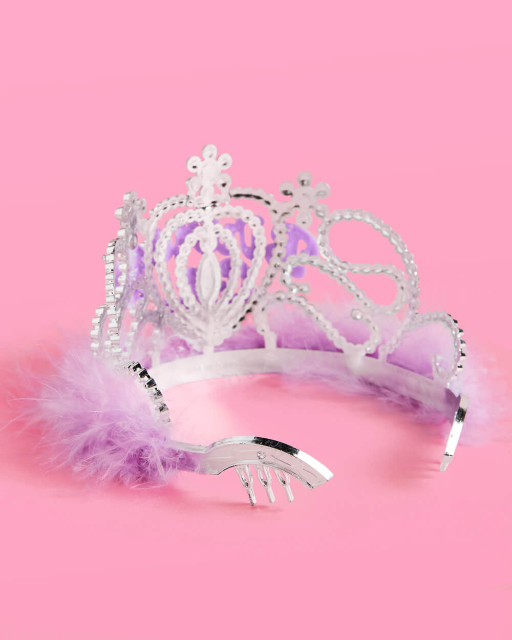 Birthday Girl Tiara - acrylic, sparkles + fur