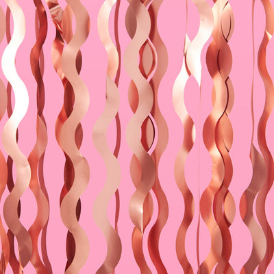 Keep It Wavy Curtain - rose gold foil curtain