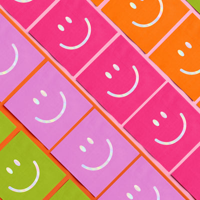 Super Smiley Napkins - 24 foil napkins