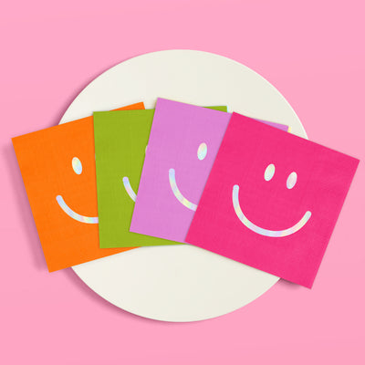 Super Smiley Napkins - 24 foil napkins
