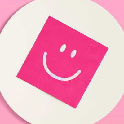 Super Smiley Napkins - 24 foil napkins