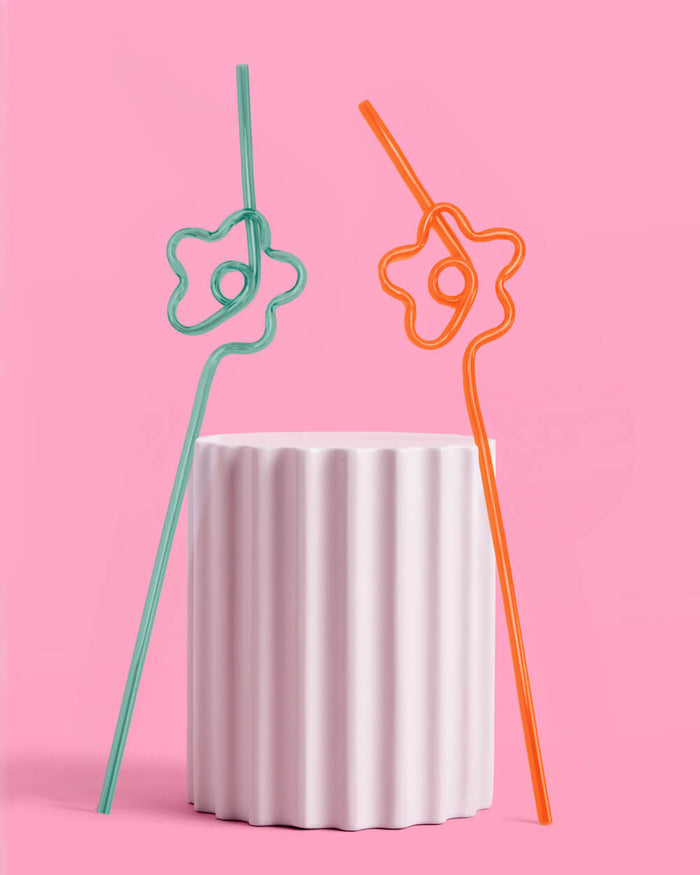 Flower Power Straws - 20 reusable straws