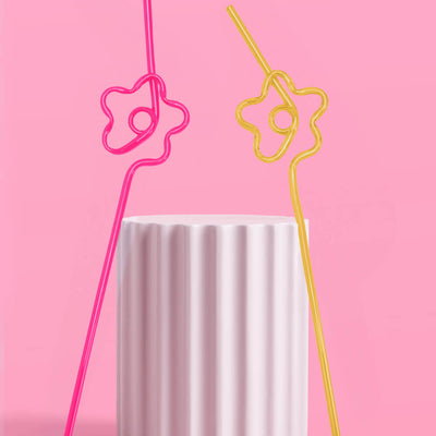Flower Power Straws - 20 reusable straws