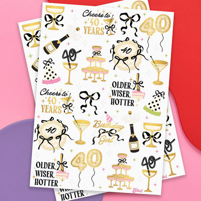40th Bday Tats - 46 temporary tattoos
