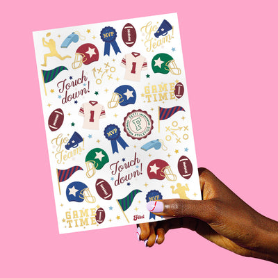 Varsity Tats - 64 foil temporary tattoos