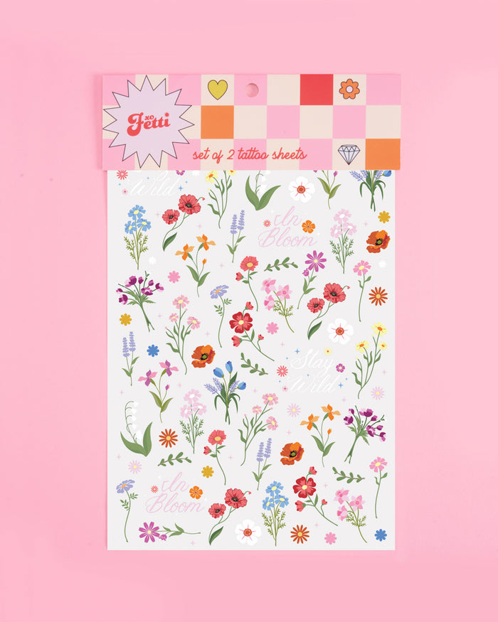 Wildflower Tats - 104 temporary tattoos