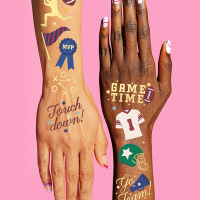 Varsity Tats - 64 foil temporary tattoos