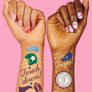 Varsity Tats - 64 foil temporary tattoos