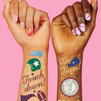 Varsity Tats - 64 foil temporary tattoos