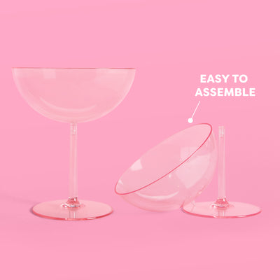 Tea Time Pack - plates, napkins + coupe glasses