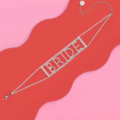 Bride Choker - bride rhinestone necklace