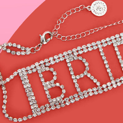 Bride Choker - bride rhinestone necklace