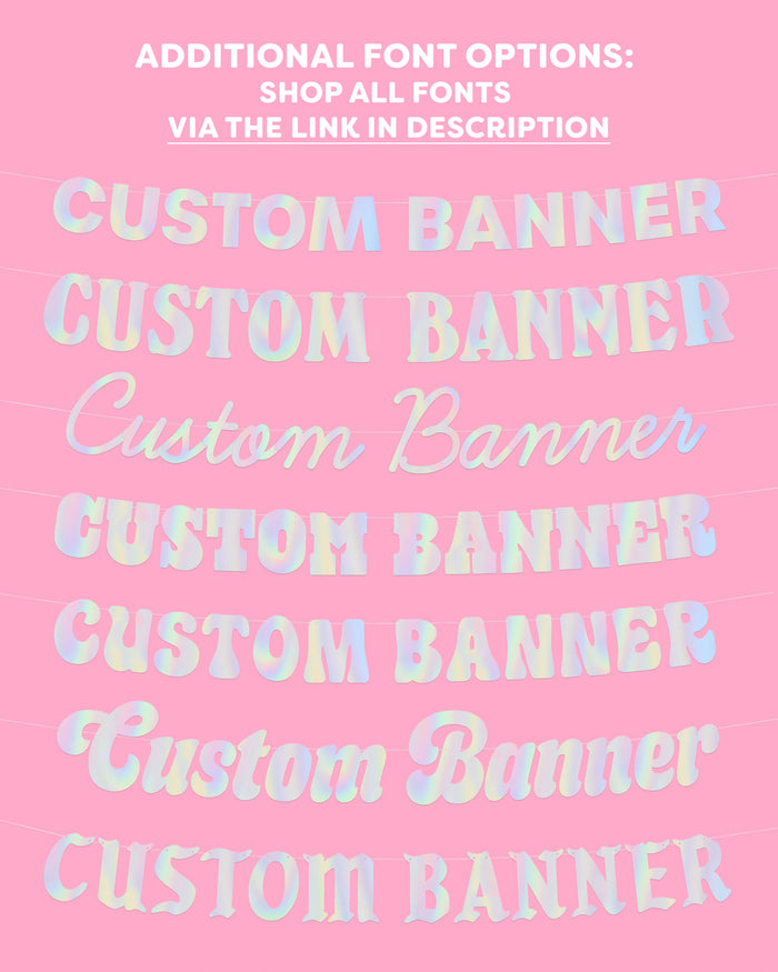 Pretty Custom Banner - customizable banner | xo, Fetti