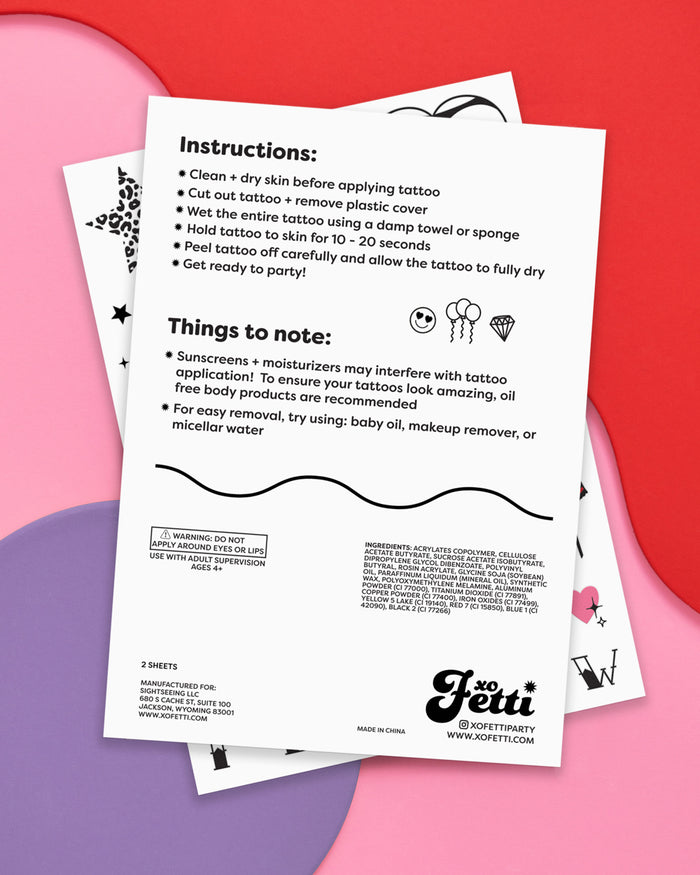 Trophy Wife Tats - 56 temporary tattoos