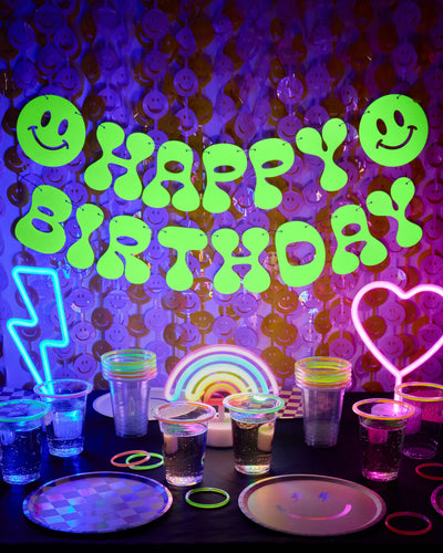 Rave Girl Banner - matte neon banner