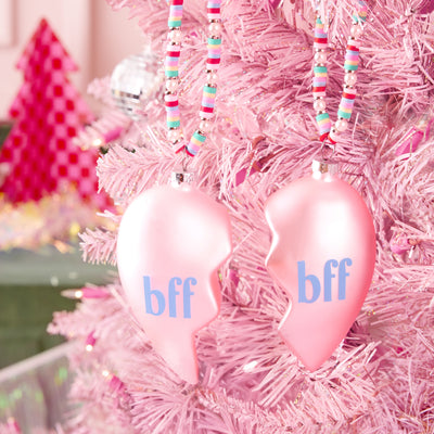 BFF Ornament - 2 piece split heart ornament