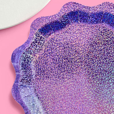 Purple Shimmer Plates - 25 paper plates
