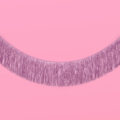 Lavender Haze Fringe - light purple foil banner