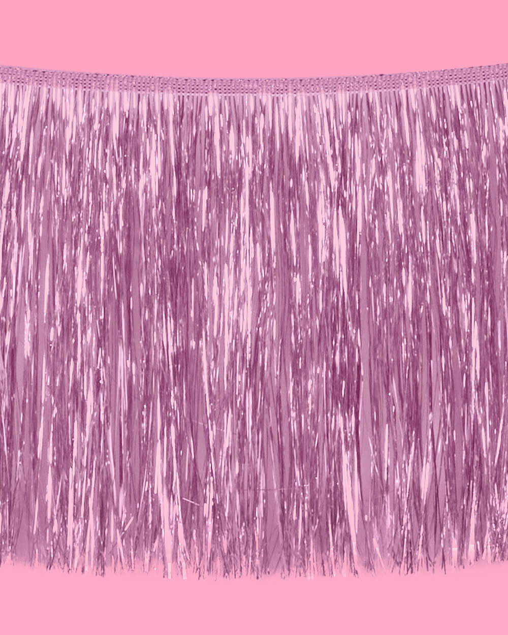  LIAJIUAH Iridescent Laser Purple Foil Fringe Curtain