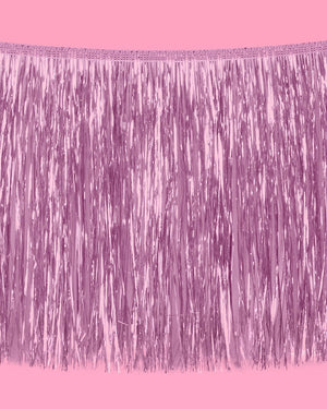 Lavender Haze Fringe - light purple foil banner