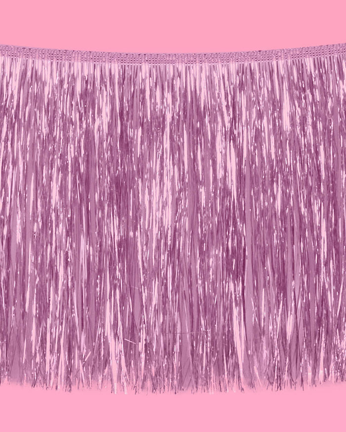 Lavender Haze Fringe - light purple foil banner