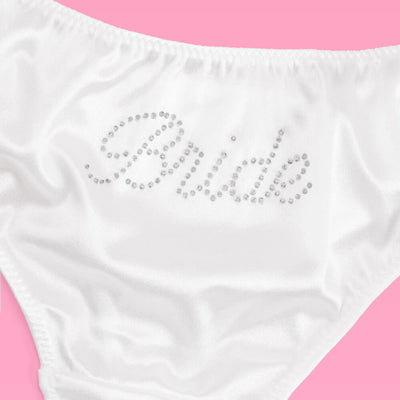 That Bride Thong - ivory rhinestone thong
