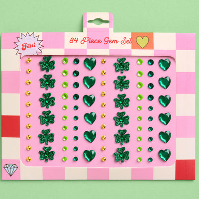 St Patty's Face Gems - 84 adhesive face gems