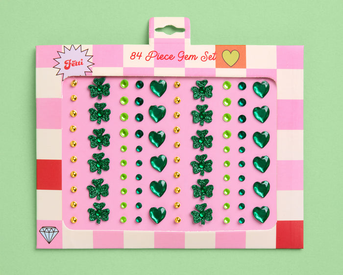 St Patty's Face Gems - 84 adhesive face gems