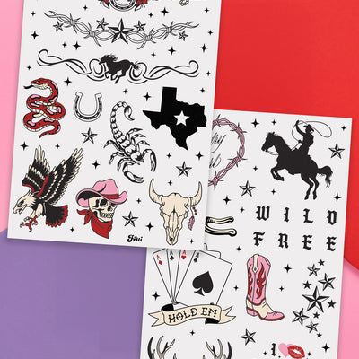 Country Girl Tats - 38 temporary tattoos