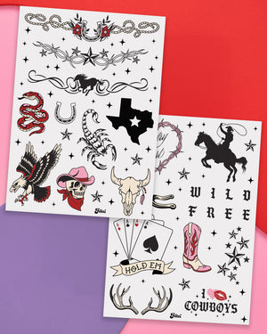 Country Girl Tats - 38 temporary tattoos