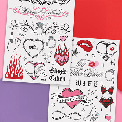 Trophy Wife Tats - 56 temporary tattoos