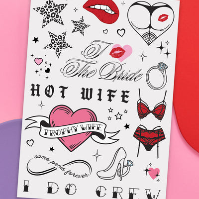 Trophy Wife Tats - 56 temporary tattoos