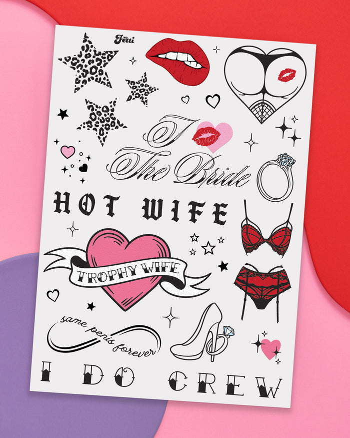 Trophy Wife Tats - 56 temporary tattoos