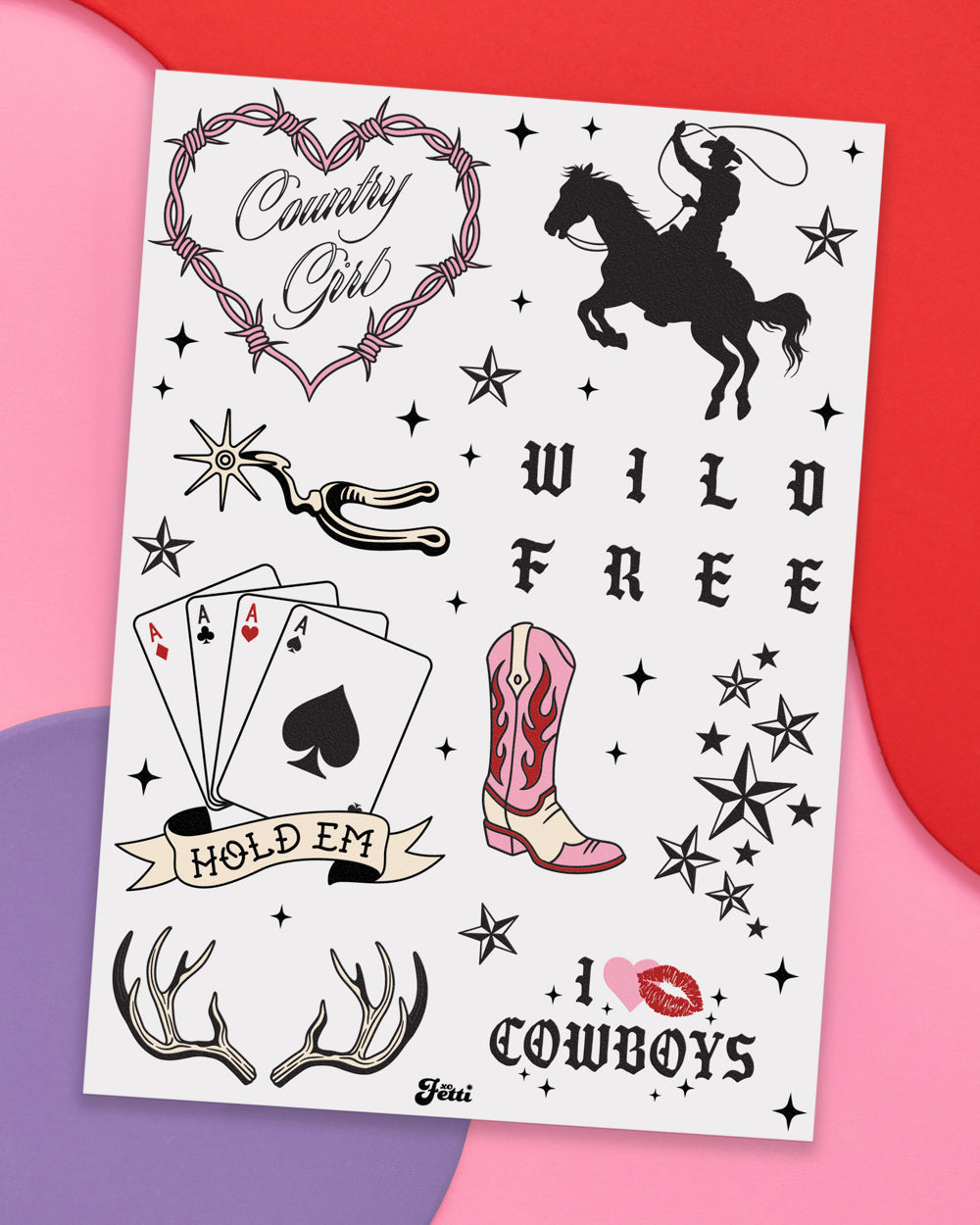 Country Girl Tats - 38 temporary tattoos