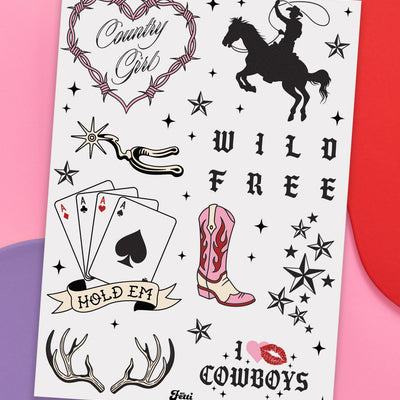 Country Girl Tats - 38 temporary tattoos