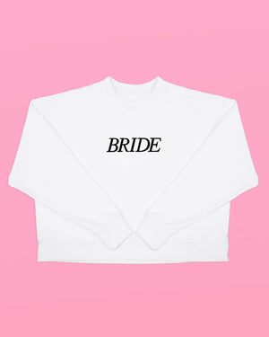 Classic Bride Sweatshirt - white cotton crewneck
