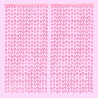 Pink Smiley Curtain - matte pink foil curtain