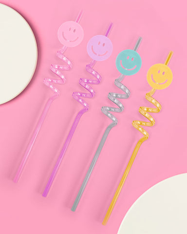 Smiley Straws - 16 reusable straws