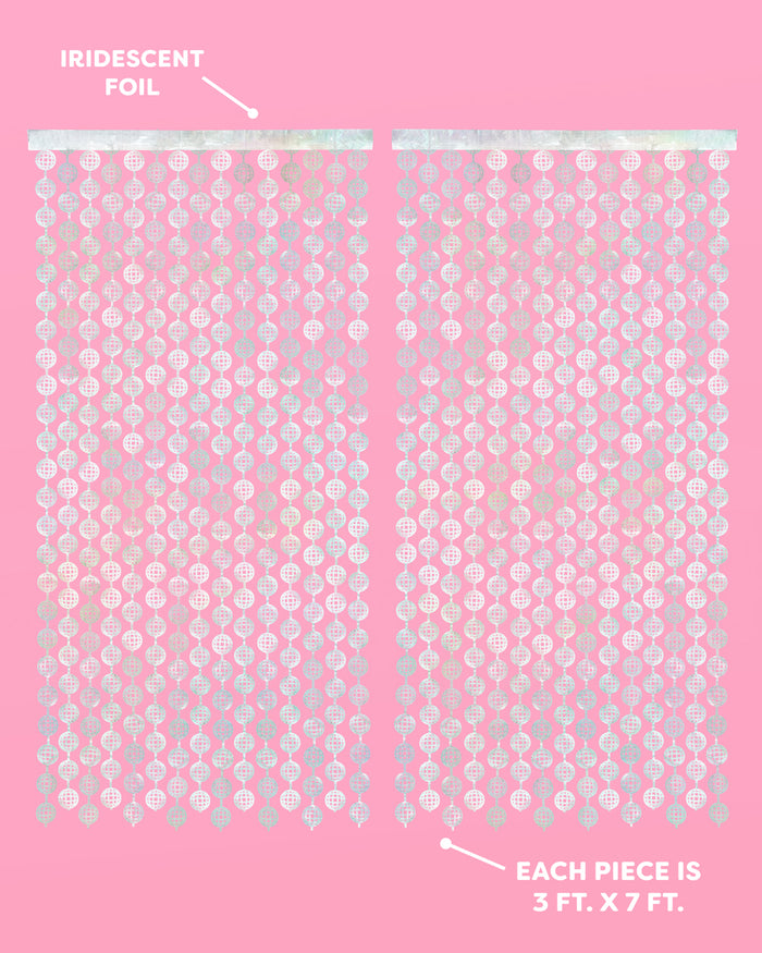 It's Disco, Baby! Curtain - iridescent foil curtain