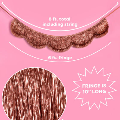 Rose Gold Scallop Fringe - scalloped banner