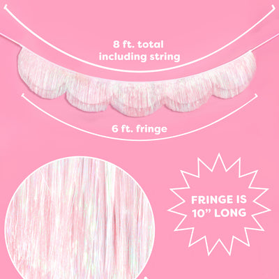 Iridescent Scallop Fringe - scalloped banner