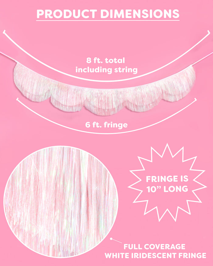 Iridescent Scallop Fringe - scalloped banner