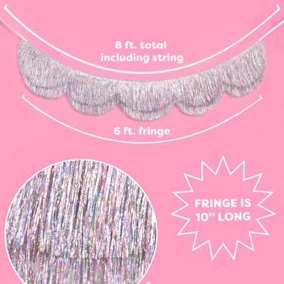Shimmer Scallop Fringe - scalloped banner