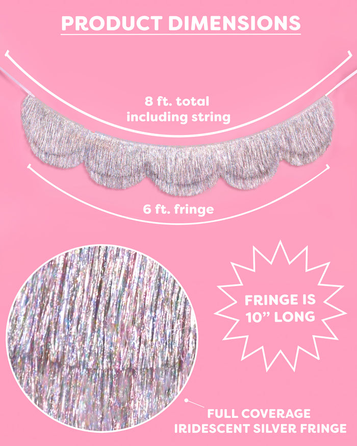Shimmer Scallop Fringe - scalloped banner